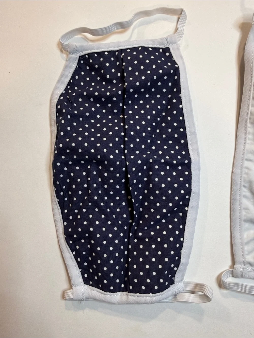 Children's Navy Polka Dot Reusable Face Mask - Unbranded pack of 3